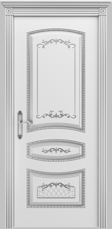 Межкомнатная дверь Альянс-127 В3 ДГ Серебро 900x2000